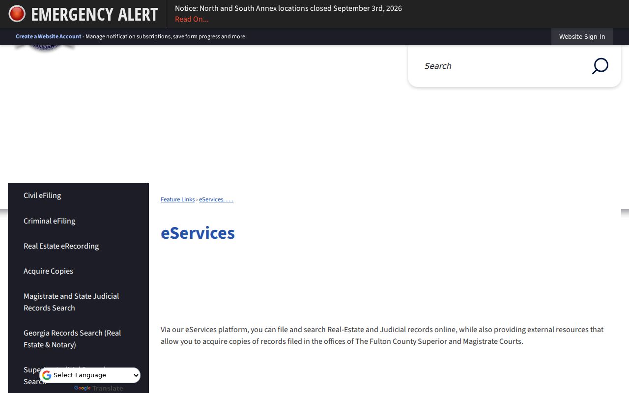 Johns Creek resident lookup through Fulton court electronic services