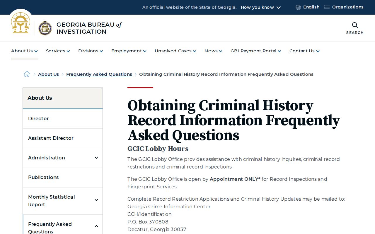 Johns Creek resident lookup using Georgia criminal history guidance