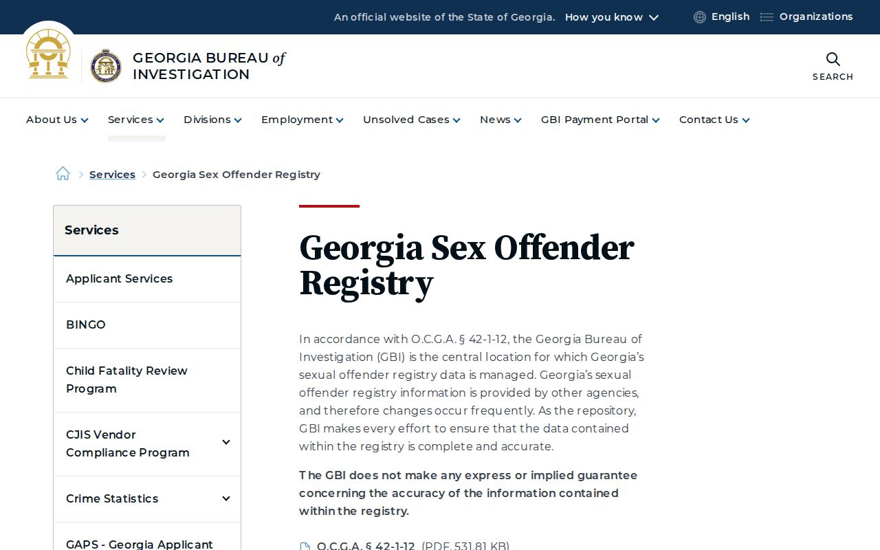 Johns Creek resident lookup in the Georgia sex offender registry