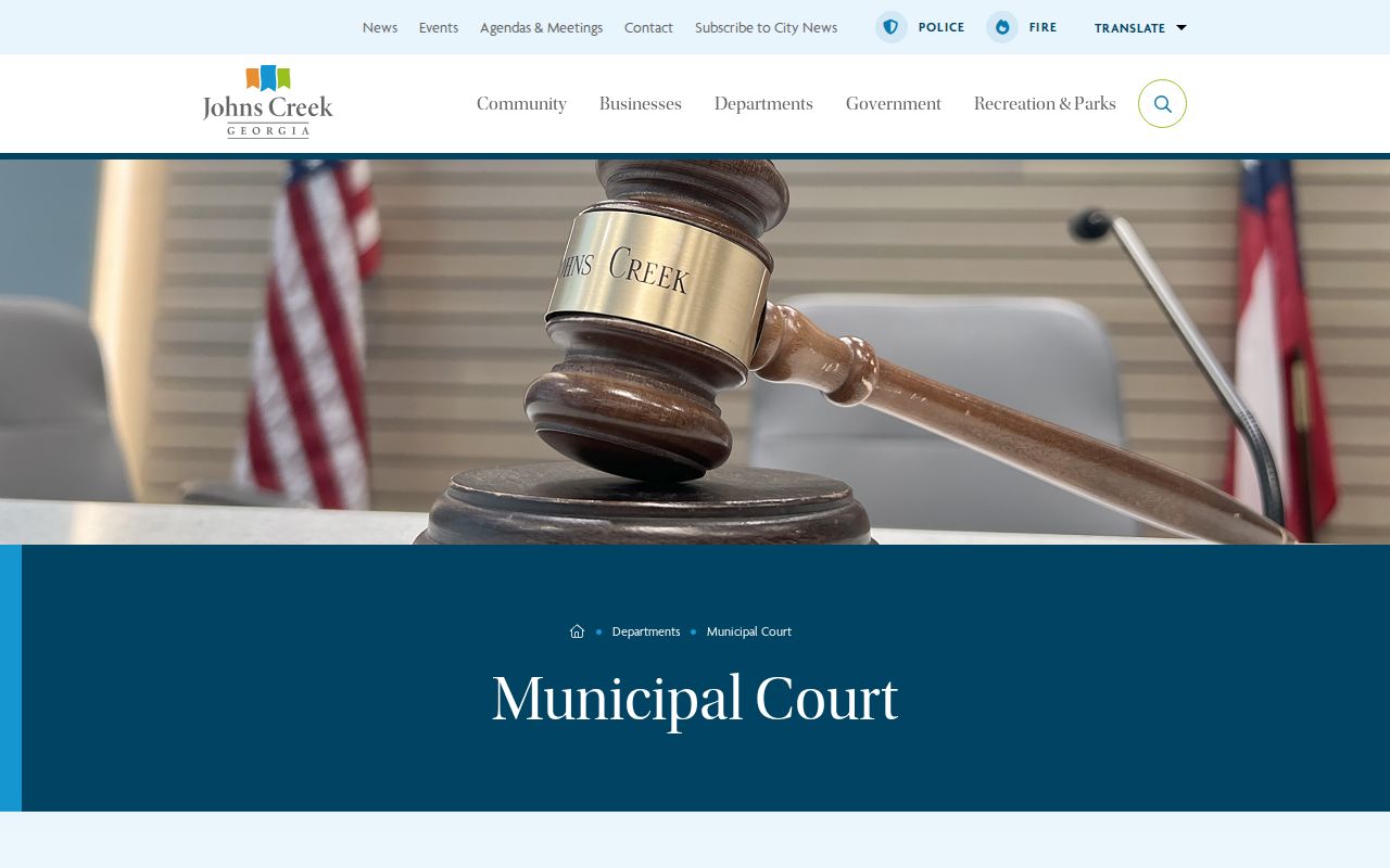 Johns Creek resident lookup through Johns Creek Municipal Court