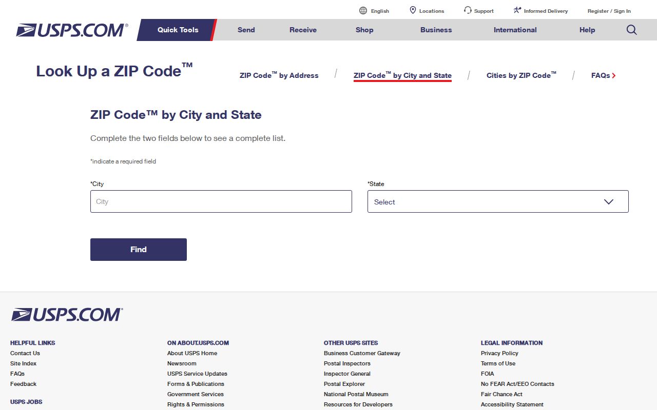 Johns Creek ZIP code directory using the USPS ZIP lookup